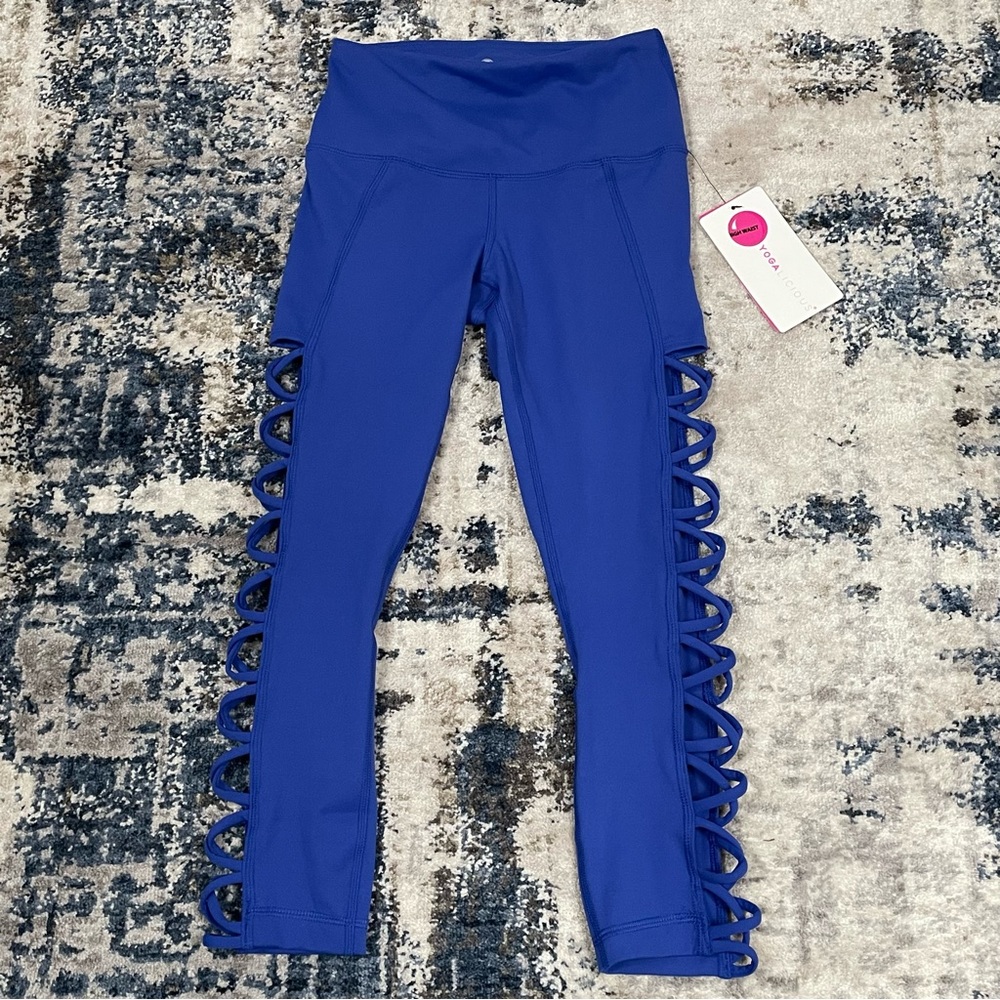 Yogalicious Dark Skye Criss-Cross Cutout Leggings NWT Size XS - Picture 1 of 7